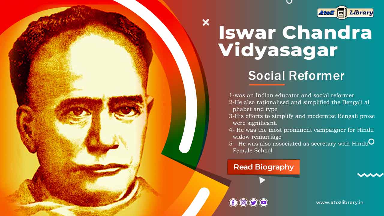 Biography Of ishwar Chandra Vidyasagar