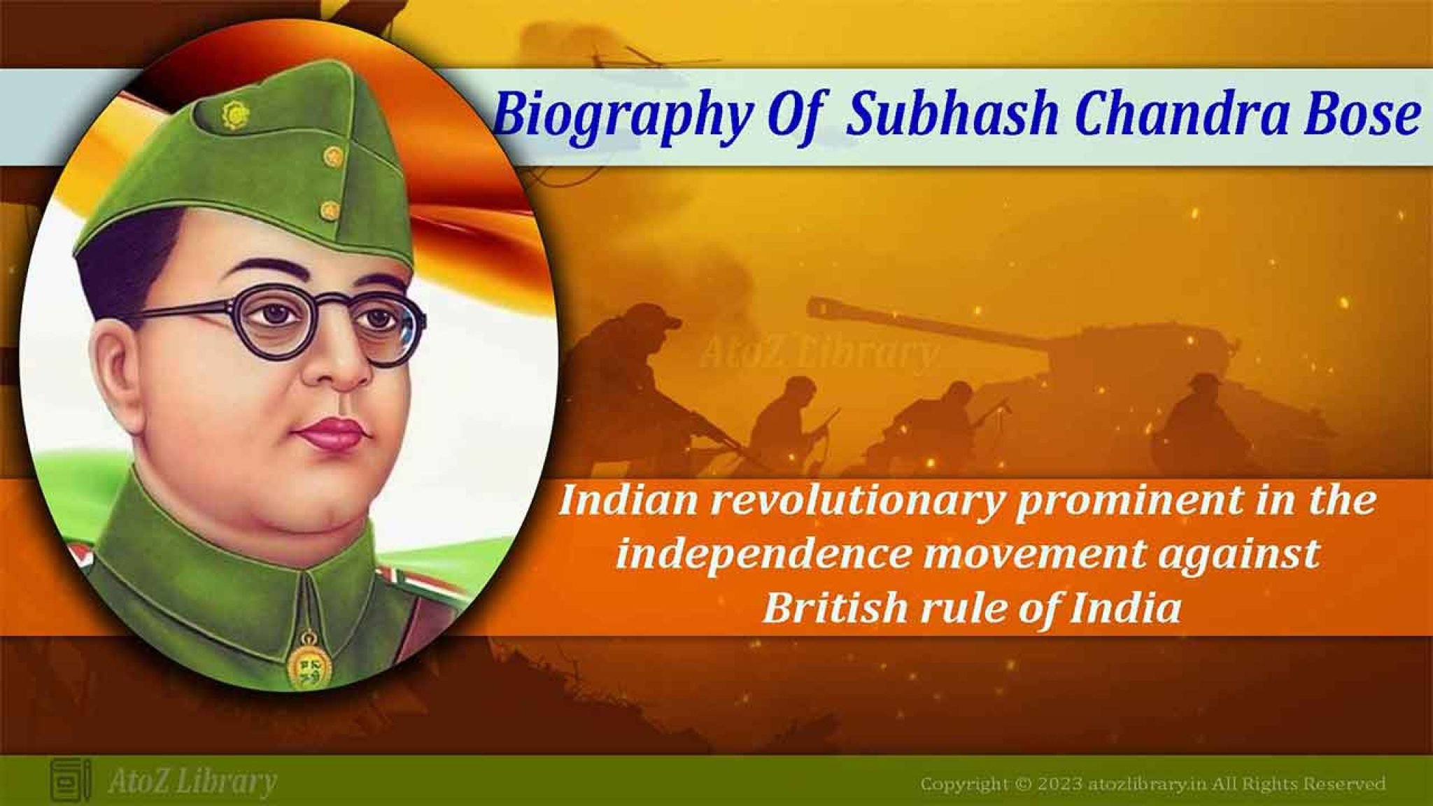 biography writing netaji subhas chandra bose