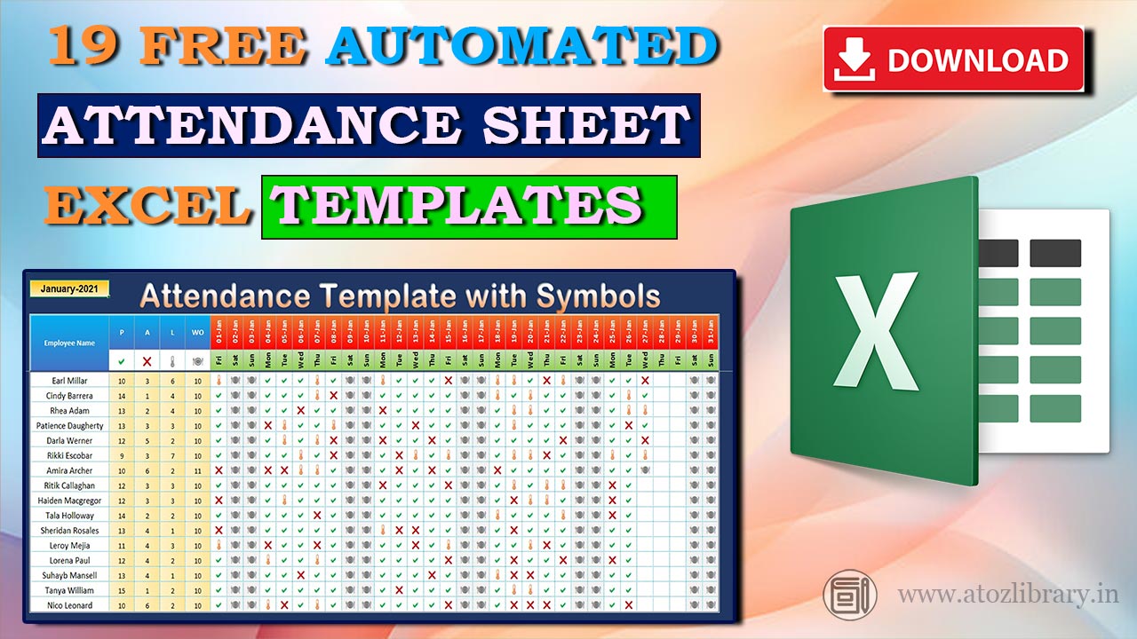 19 Attendance Sheet For Excel Free Download
